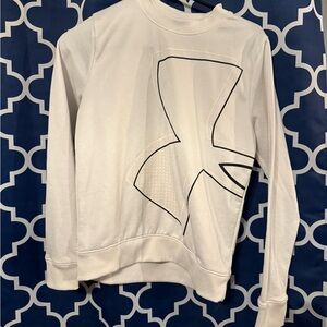Under Armour White Logo Crewneck Sweatshirt